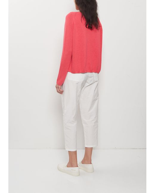 Apuntob Red Wild Silk Boatneck Sweater