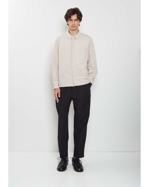 Bergfabel Men White Cotton Overshirt