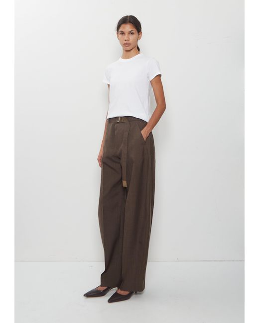 Sacai Brown Wool Suiting Pants