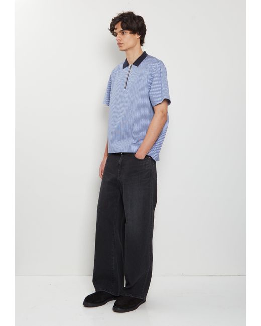 Sacai Men Blue Cotton Poplin Pullover