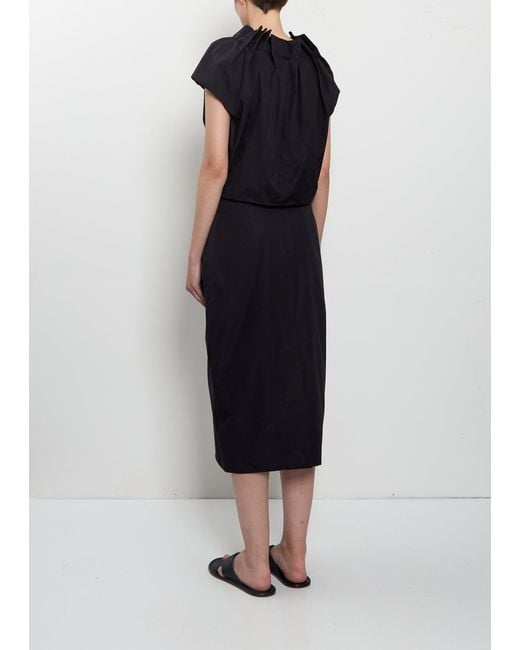 Simone Rocha Black Pleated Waist Pencil Skirt