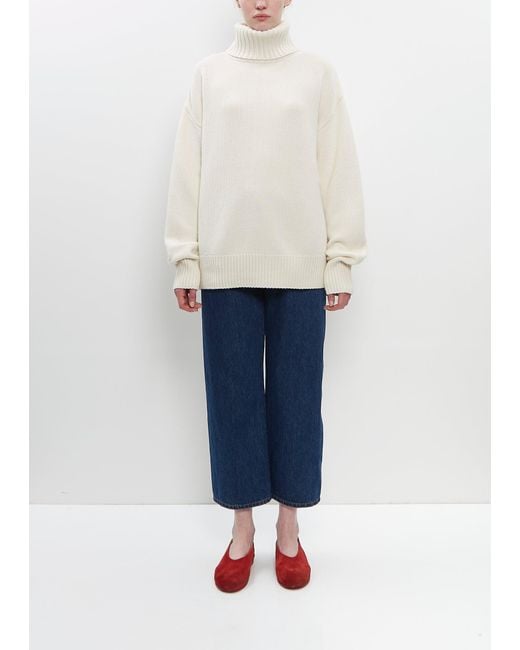 Extreme Cashmere White Cashmere N°20 Oversize Xtra Sweater