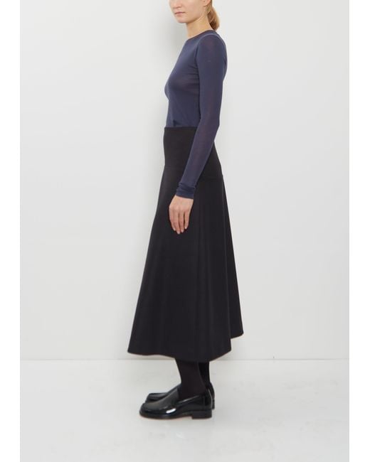 Auralee Blue Light Melton Skirt