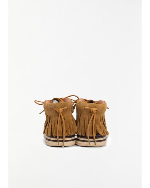 Visvim White Suede Lace-up Boots