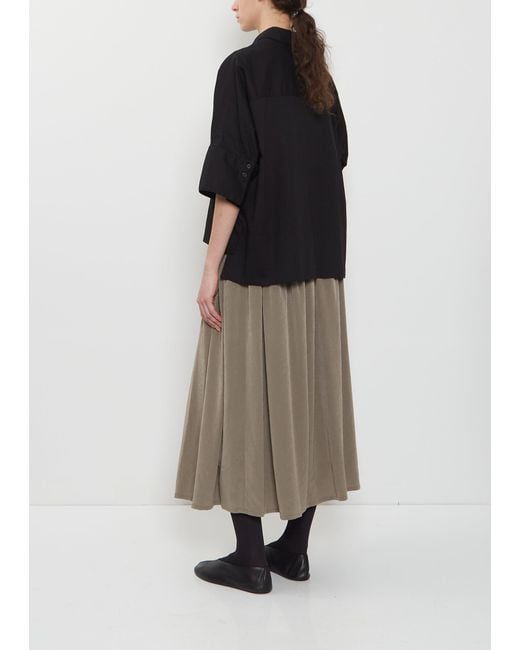 Y's Yohji Yamamoto Black Wide Cuffs Cotton Shirt