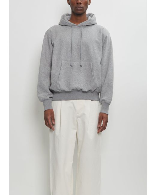 Auralee Gray Smooth Soft Bd Sweat P/o Parka