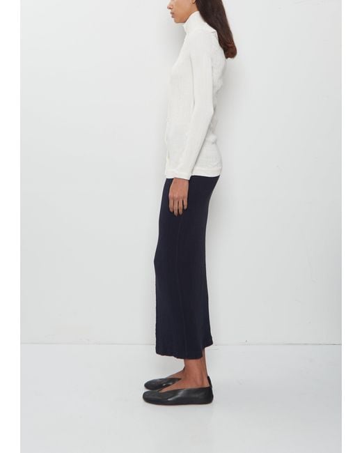 Issey Miyake White Rill High Neck Pleats Shirt