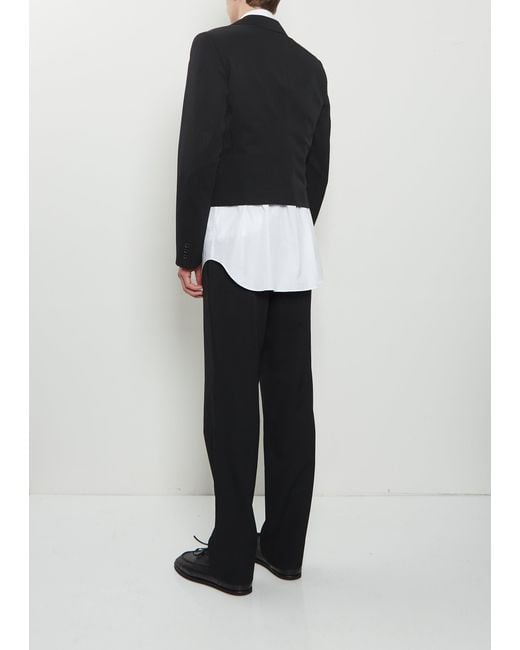 Comme des Garçons Black Wool Short Blazer