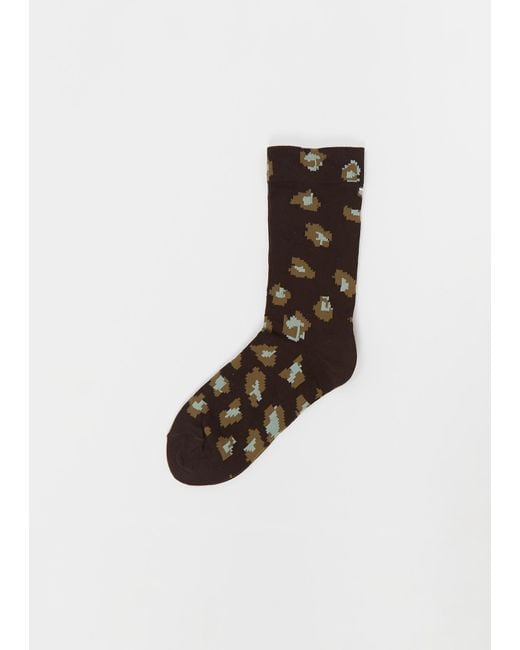 Antipast Brown Leopard Stretch Cotton Socks