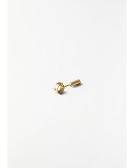Shihara White Node Stud Earring