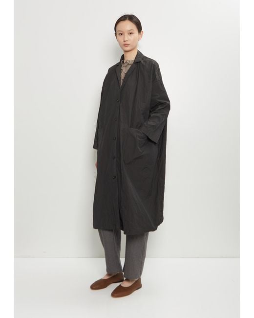 Apuntob Black Technical Hooded Light Coat
