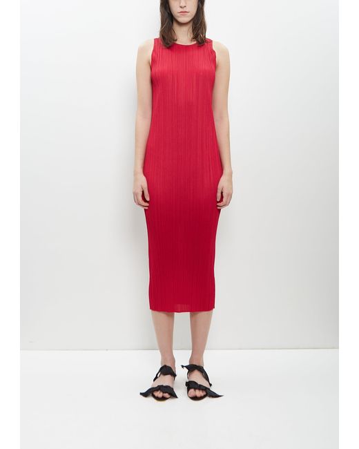 Pleats Please Issey Miyake Red New Colorful Basics 4 Dress