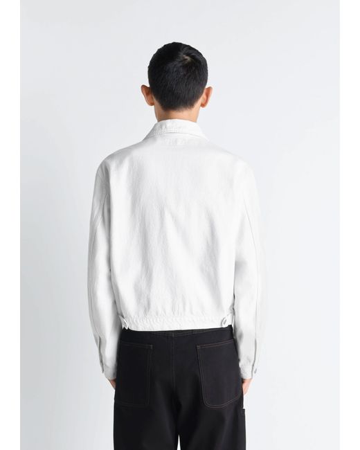 Lemaire White Denim Trucker Jacket