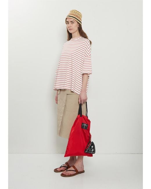 Plan C Red Technical Foldable Shopper Bag