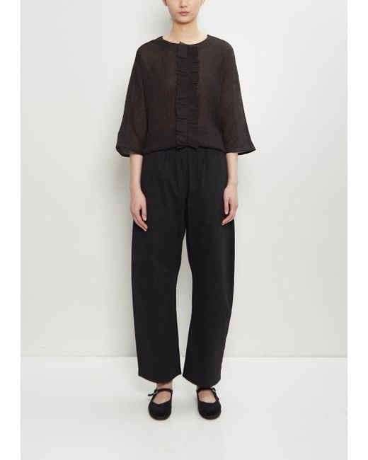 Apuntob Black Soft Cotton Pull On Pant