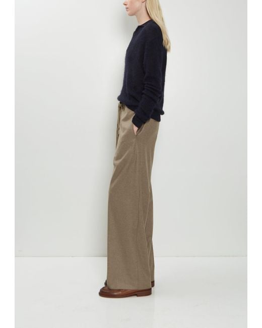 Auralee Multicolor Wool Flannel Drawstring Pants