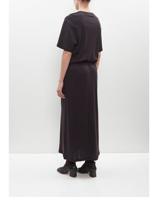 Lemaire Black Belted Rib T-shirt Dress