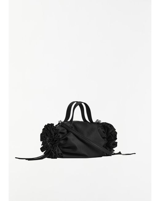Simone Rocha White Double Ribbon Rosette Bag, Mini