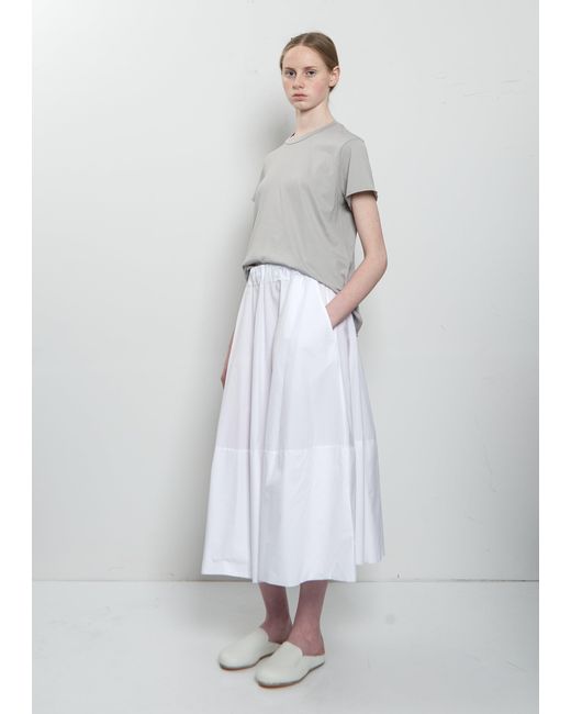 Labo.art White Gea Clara Poplin Skirt