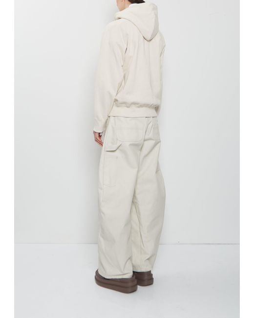 SACAI X CARHARTT WIP White Cotton Jersey Hoodie