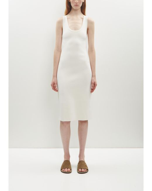 Totême  White Compact Knit Short Tank Dress