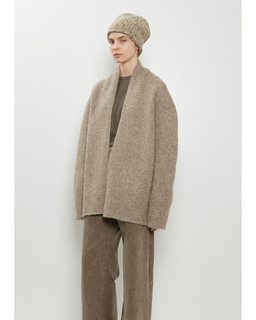 Lauren Manoogian Natural Hand-knit Alpaca Merino Wool Roll Hat