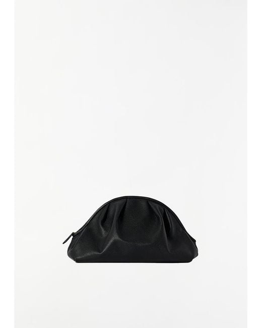 The Row Black Charlotte Leather Clutch Bag