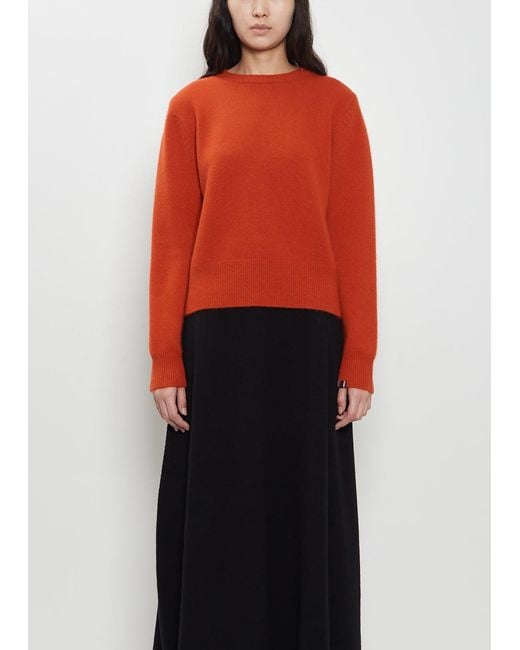 Extreme Cashmere Red N°430 Jeanne Stretch Cashmere Sweater