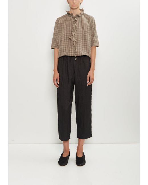 Apuntob Natural Linen Wool Tapered Pant