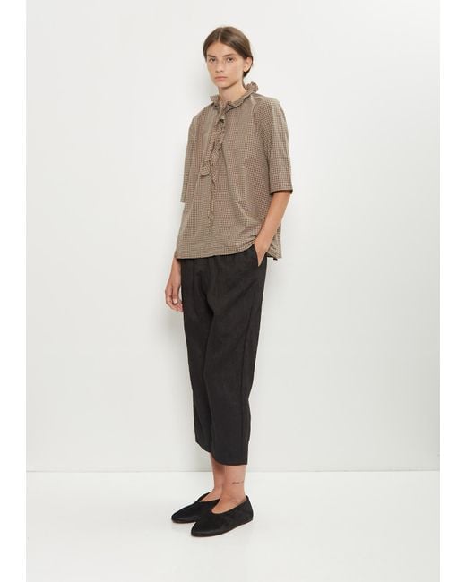 Apuntob Natural Linen Wool Tapered Pant