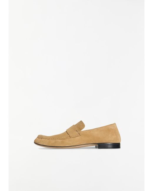 The Row White Soft Moccasin