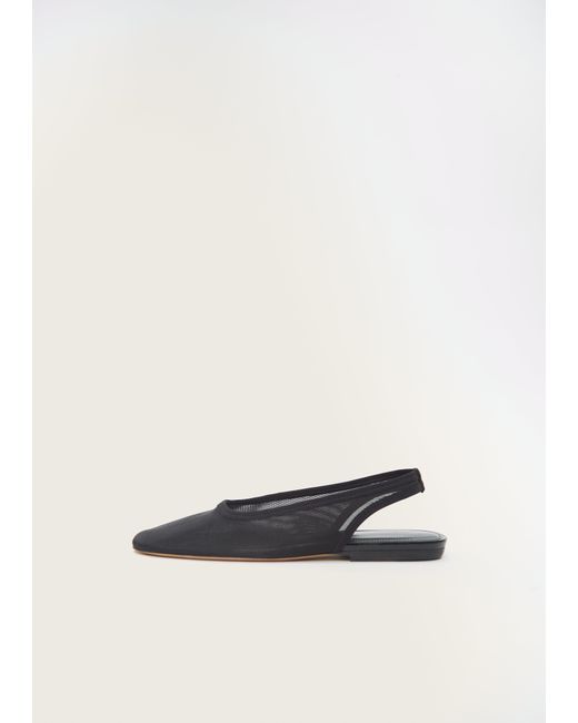 Dries Van Noten White Mesh Slingback Ballet