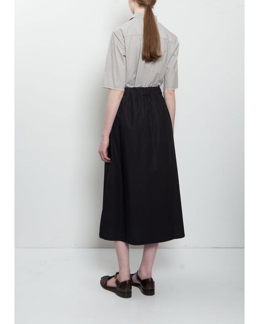 Labo.art Black Vetro Clara Poplin Skirt