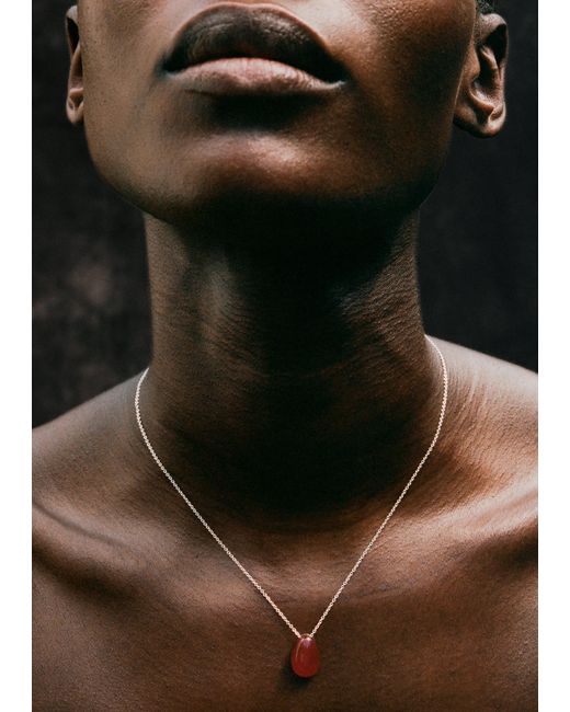 Sophie Buhai Black Carnelian Tiny Egg Pendant