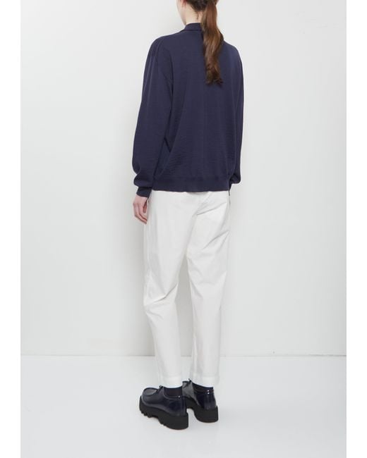 Sofie D'Hoore Blue Morse Wool Polo Sweater