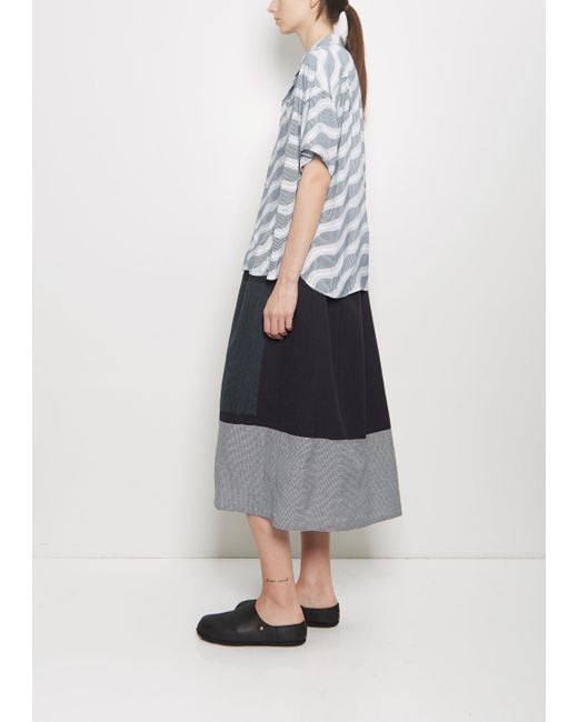 Visvim Blue Julie Open Collar Blouse