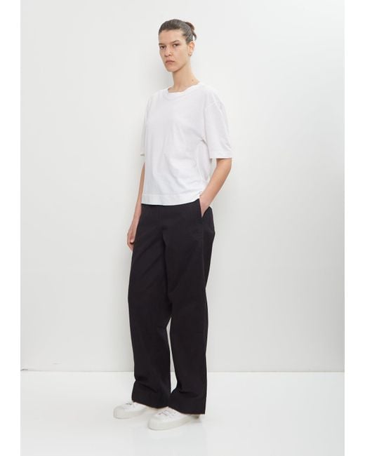 MHL by Margaret Howell White Cotton Naval Trouser