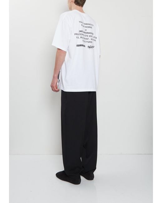Yohji Yamamoto White X Neighborhood Cotton Tee Ss-1