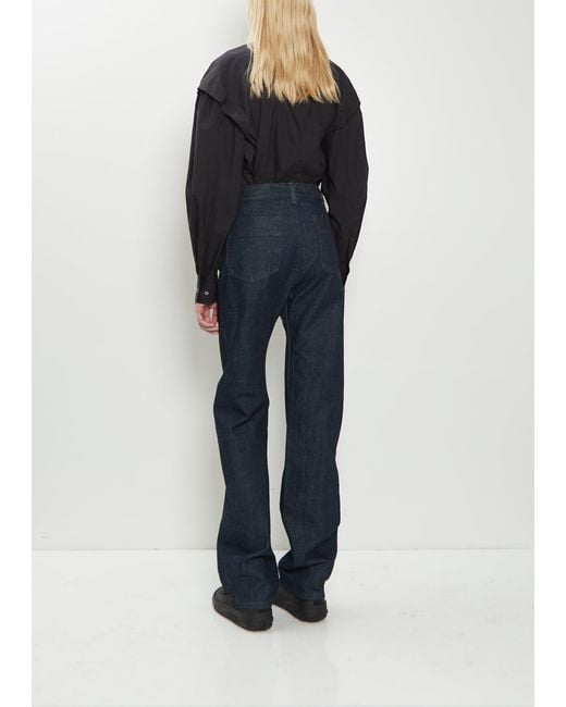 Lemaire Blue Denim Five Pockets Twisted Pant