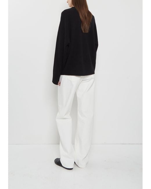 Loulou de Saison Black Anton Cashmere Crewneck Sweater