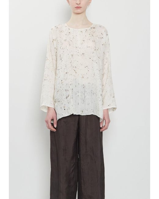 Dosa Temple Blessings Silk Tunisian Top in White | Lyst