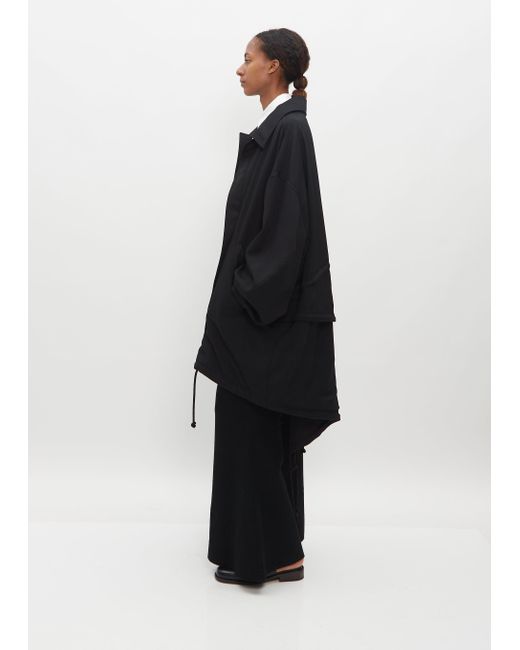 Yohji Yamamoto Black Layered Mods Coat