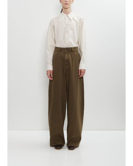 Lemaire Natural Cotton Denim Large Pants