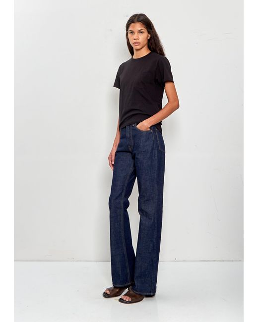 Comoli Black Denim 5-pocket Pants