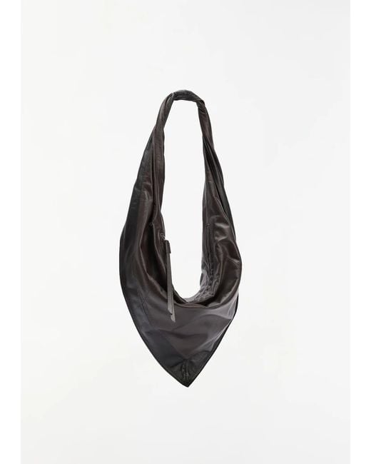 Lemaire White Scarf Leather Bag, Small