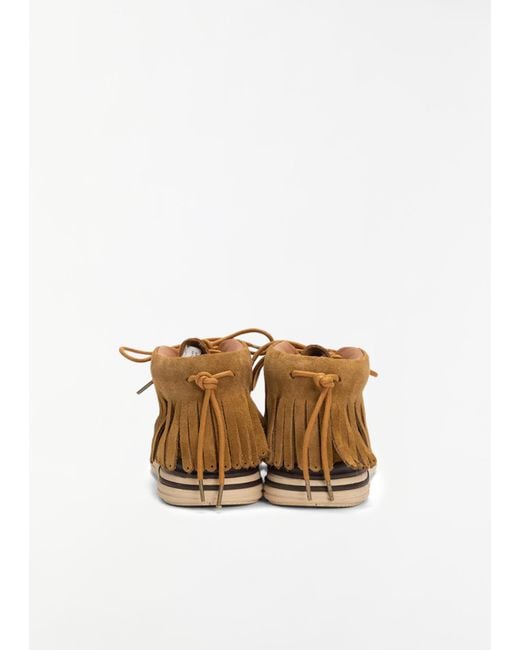 Visvim White Suede Lace-up Boots
