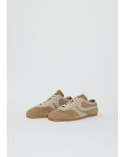 Dries Van Noten White Suede Leather Trainer