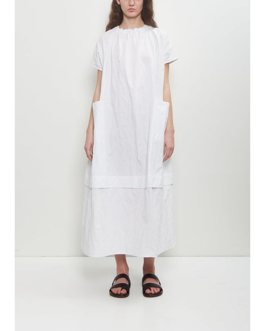 Toogood White The Poet Metallic Cotton Dress