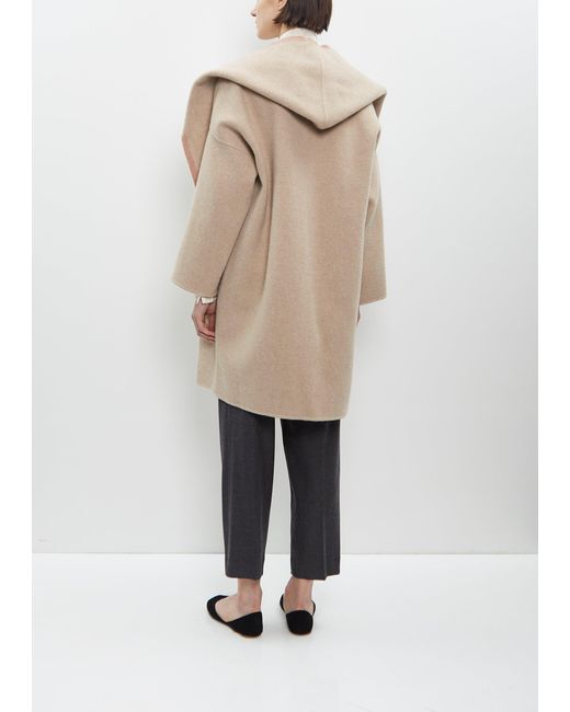 Dusan Natural Hooded Coat With Cimossa