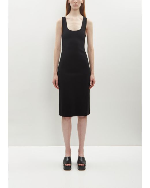 Totême  Black Compact Knit Short Tank Dress